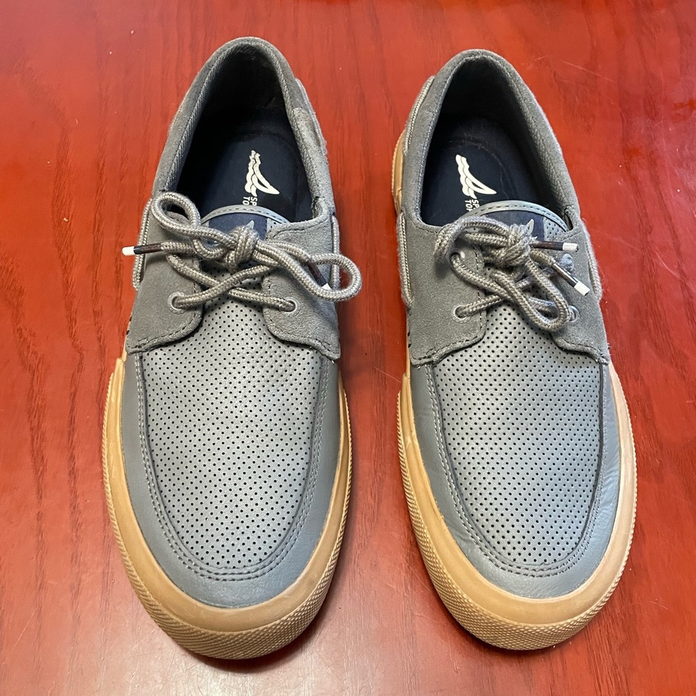 Sperry Gun Metal/Gum Boat Shoes